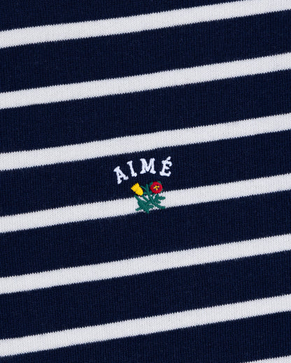 Aimé Leon Dore Premium - Striped Crest Quarter Zip Navy blazer multi
