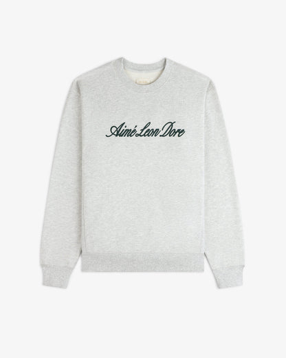 Aimé Leon Dore Discount - Vintage Script Crewneck Sweatshirt Silver mix