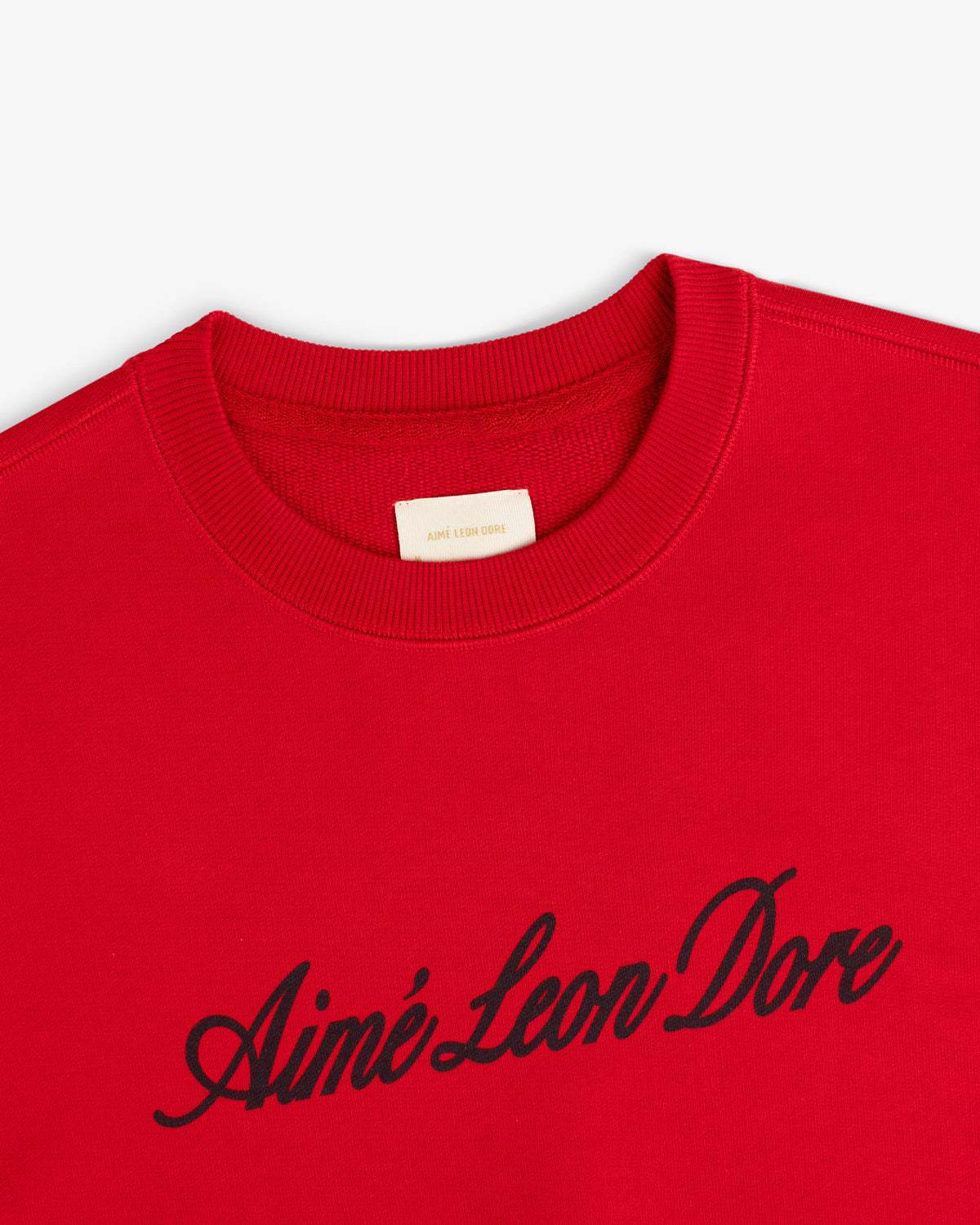 Aimé Leon Dore Trusted - Vintage Script Crewneck Sweatshirt Equestrian red