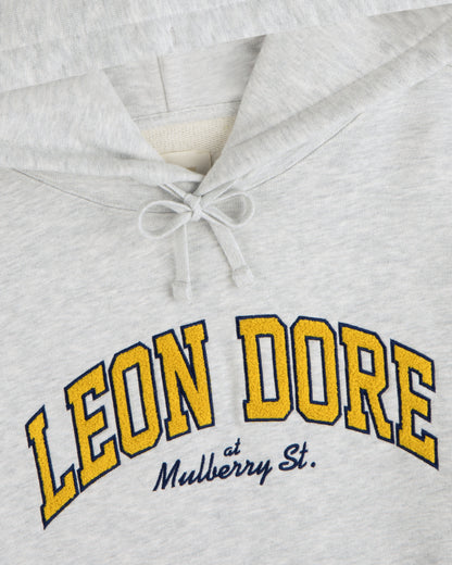 Aimé Leon Dore Discount - Mulberry Letterman Hoodie Silver mix