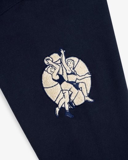 Aimé Leon Dore Best Price - Mulberry Letterman Hoodie Navy blazer