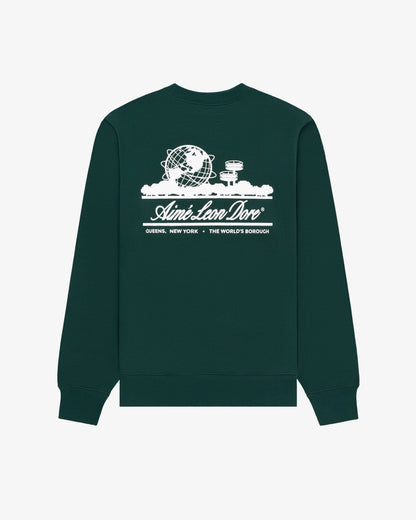 Aimé Leon Dore Exclusive - Unisphere Crewneck Sweatshirt Botanical green