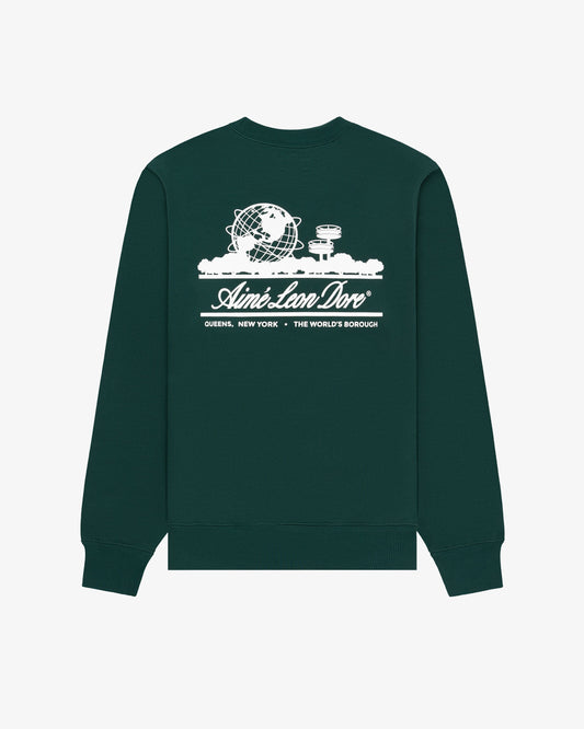 Aimé Leon Dore Exclusive - Unisphere Crewneck Sweatshirt Botanical green