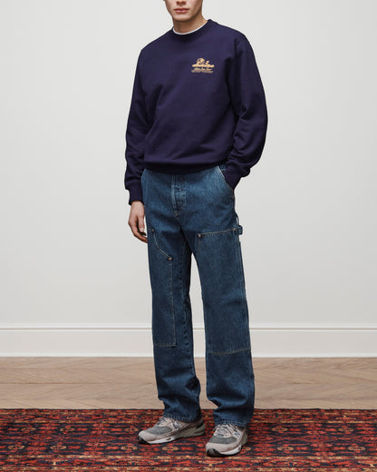 Aimé Leon Dore Signature - Unisphere Crewneck Sweatshirt Evening blue