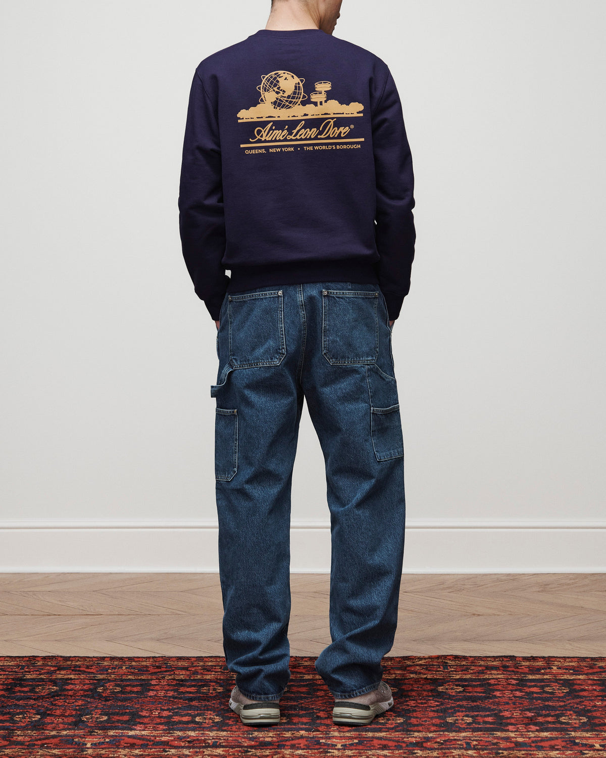 Aimé Leon Dore Signature - Unisphere Crewneck Sweatshirt Evening blue