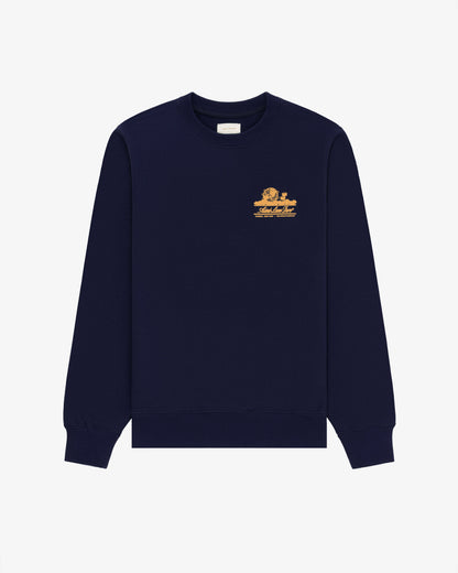 Aimé Leon Dore Signature - Unisphere Crewneck Sweatshirt Evening blue