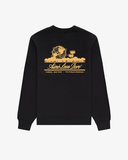 Aimé Leon Dore Trusted - Unisphere Crewneck Sweatshirt Jet black