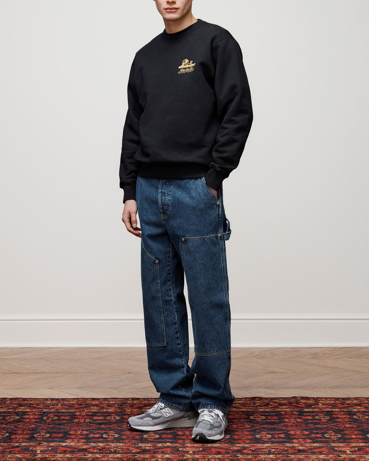 Aimé Leon Dore Trusted - Unisphere Crewneck Sweatshirt Jet black