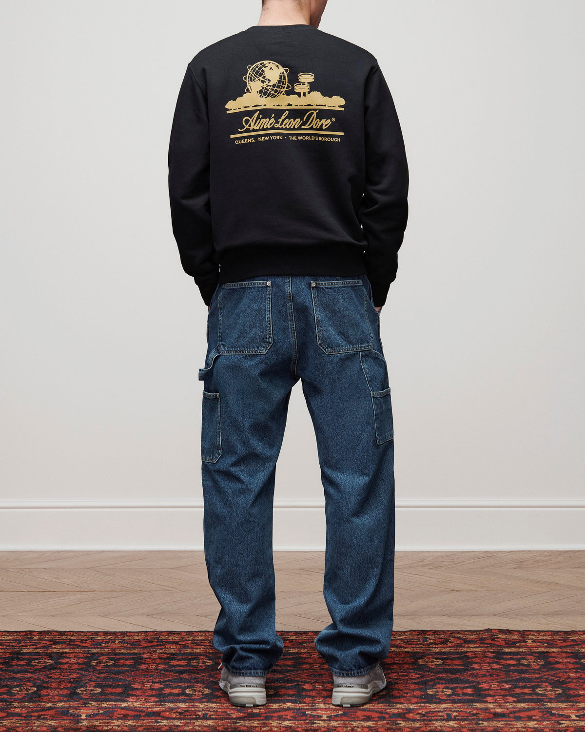 Aimé Leon Dore Trusted - Unisphere Crewneck Sweatshirt Jet black