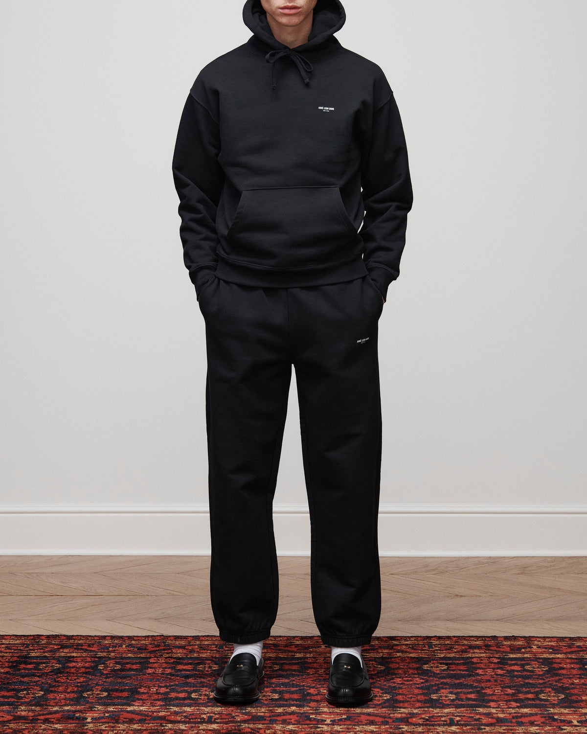 Aimé Leon Dore Best Seller - Micro Logo Hoodie Jet black