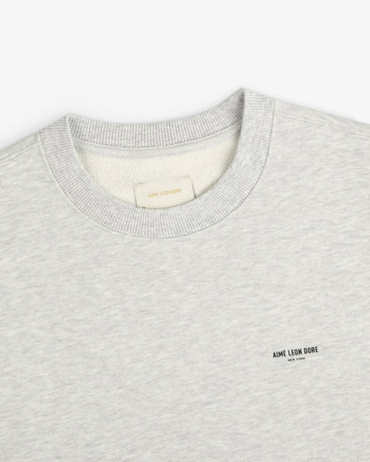 Aimé Leon Dore New - Micro Logo Crewneck Sweatshirt Silver mix