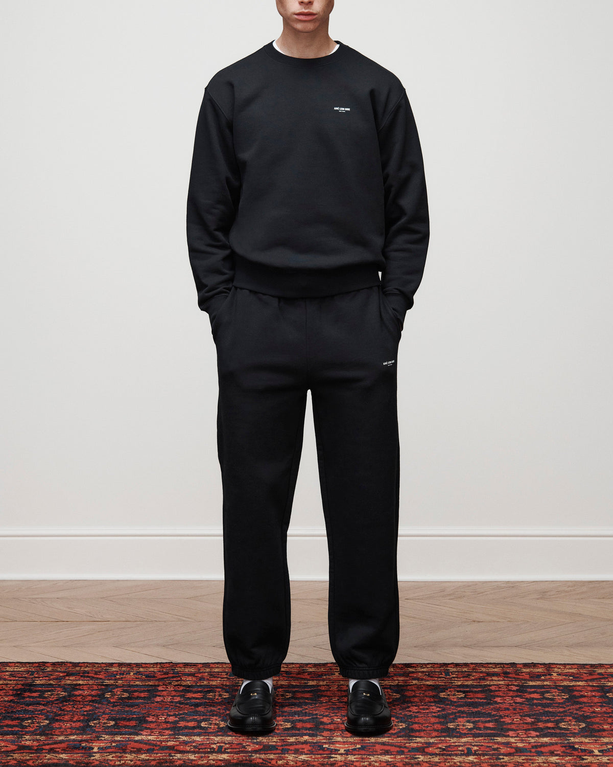 Aimé Leon Dore Everyday - Micro Logo Crewneck Sweatshirt Jet black