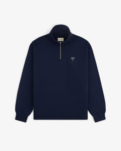 Aimé Leon Dore Best Price - Crest Quarter Zip Pullover Navy blazer