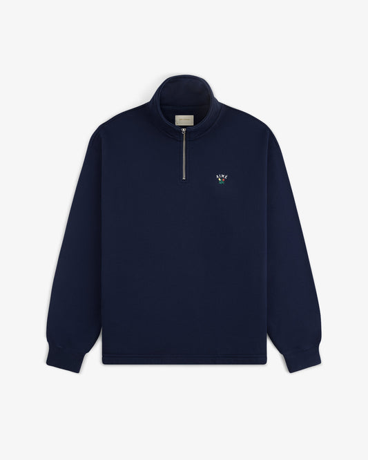 Aimé Leon Dore Best Price - Crest Quarter Zip Pullover Navy blazer