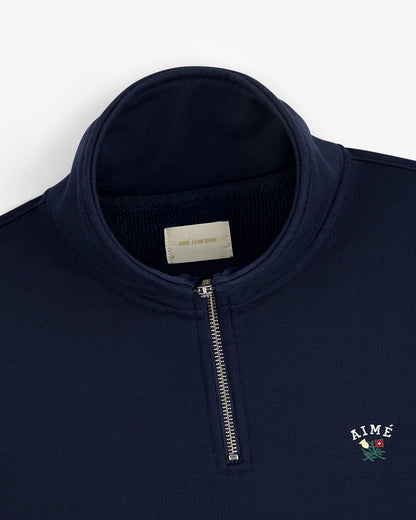 Aimé Leon Dore Best Price - Crest Quarter Zip Pullover Navy blazer