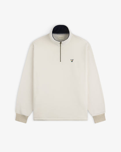 Aimé Leon Dore Classic - Crest Quarter-Zip Fleece Pullover Pristine