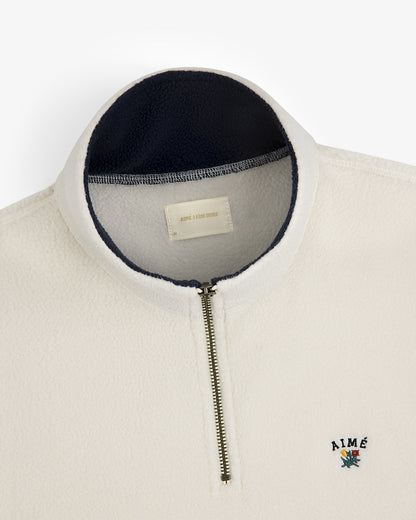 Aimé Leon Dore Classic - Crest Quarter-Zip Fleece Pullover Pristine
