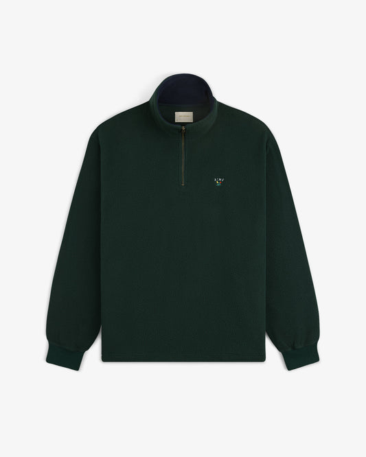 Aimé Leon Dore Trending - Crest Quarter-Zip Fleece Pullover Pine grove
