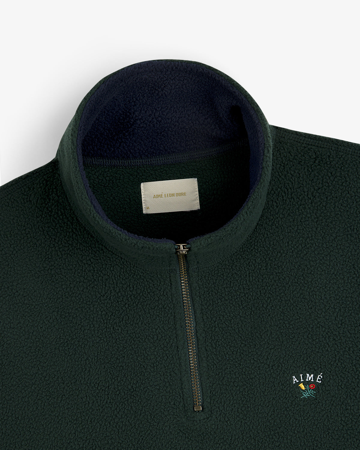 Aimé Leon Dore Trending - Crest Quarter-Zip Fleece Pullover Pine grove