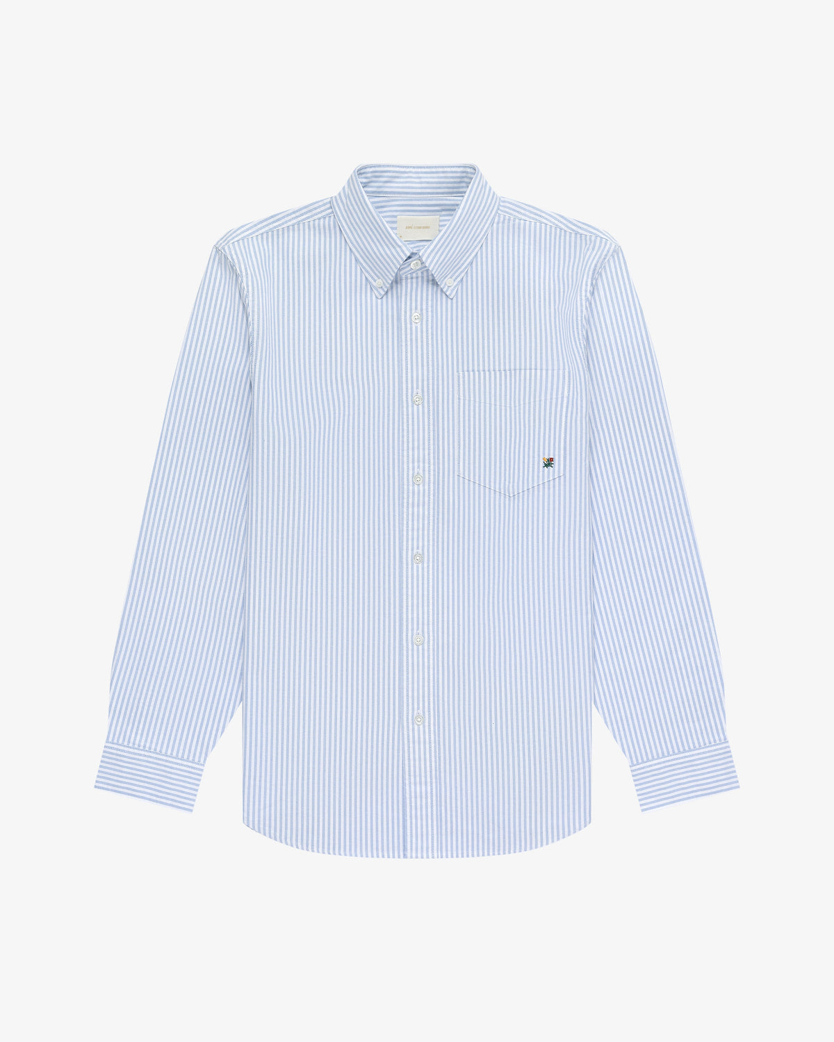 Aimé Leon Dore Signature - Striped Crest Oxford Shirt Evening blue