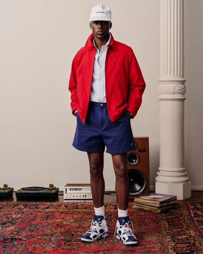 Aimé Leon Dore Signature - Striped Crest Oxford Shirt Evening blue