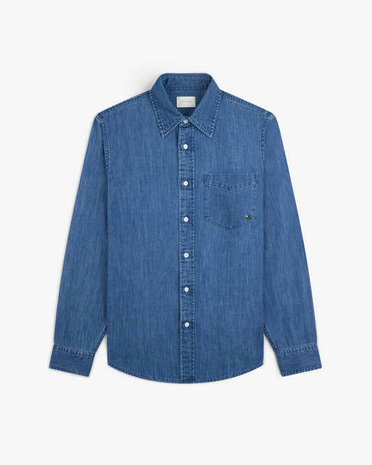 Aimé Leon Dore Classic - Crest Chambray Shirt Mid wash
