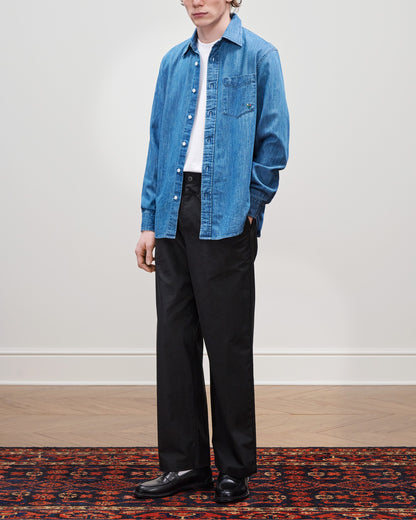 Aimé Leon Dore Classic - Crest Chambray Shirt Mid wash