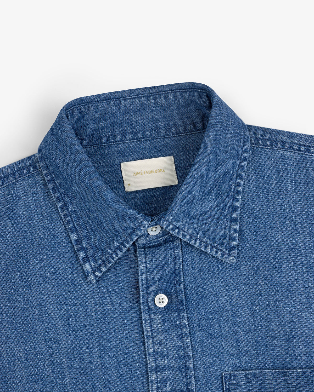 Aimé Leon Dore Classic - Crest Chambray Shirt Mid wash