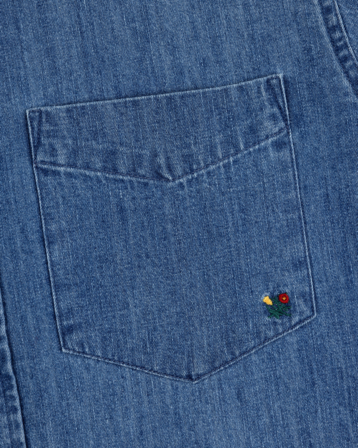 Aimé Leon Dore Classic - Crest Chambray Shirt Mid wash