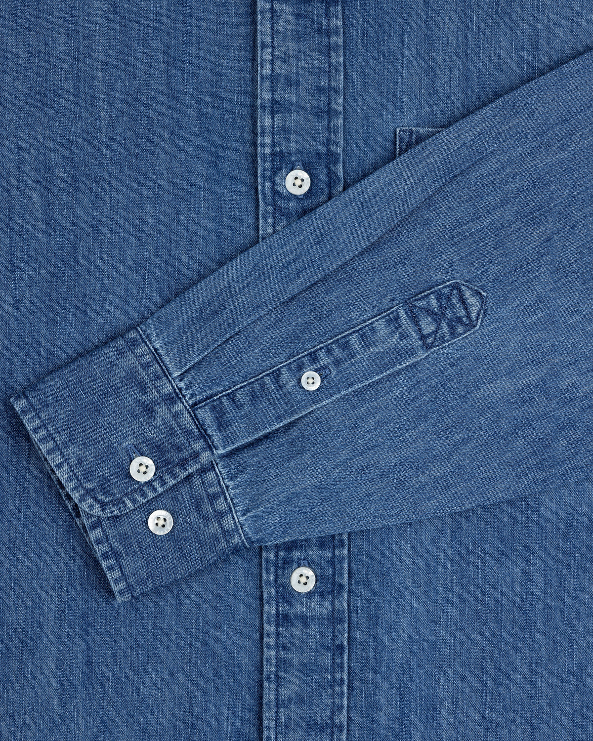 Aimé Leon Dore Classic - Crest Chambray Shirt Mid wash