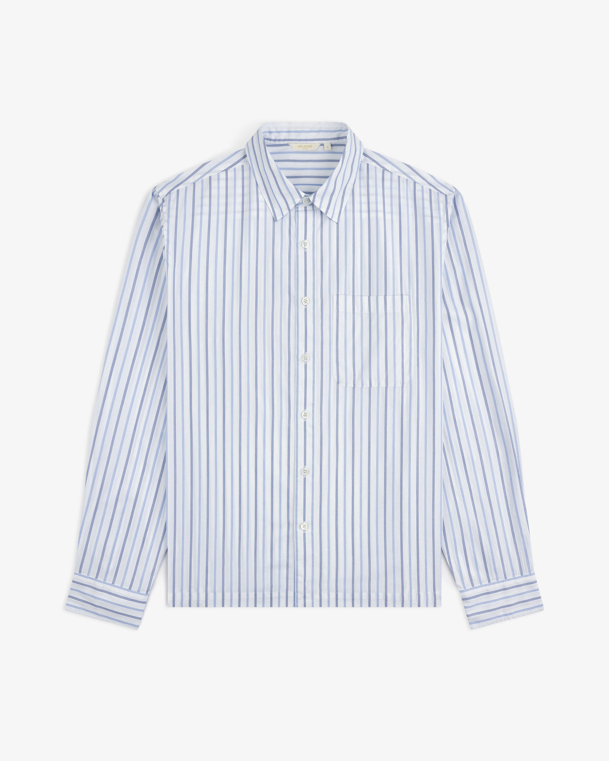 Aimé Leon Dore Discount - Poplin Casual Shirt Blue / navy stripe