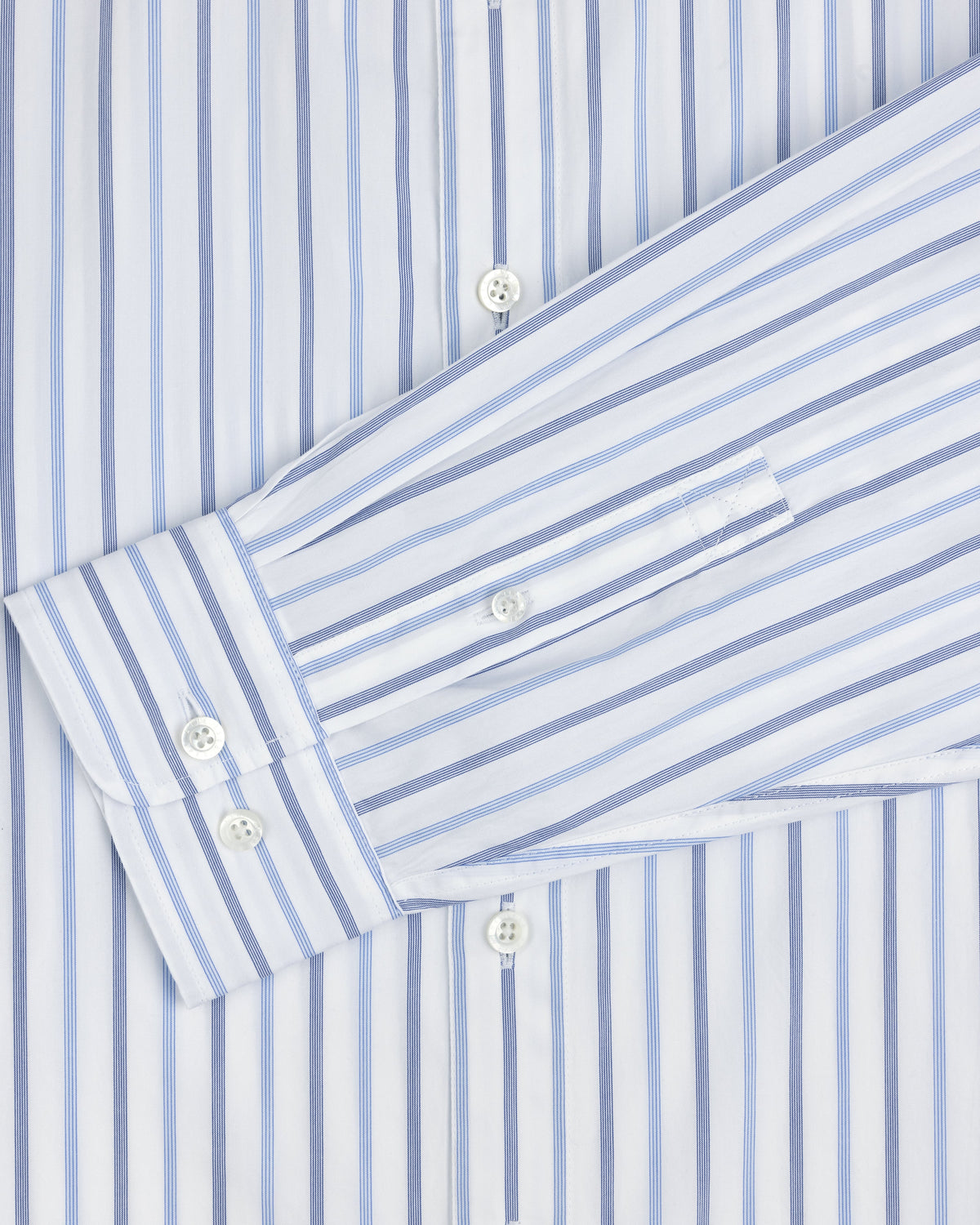 Aimé Leon Dore Discount - Poplin Casual Shirt Blue / navy stripe