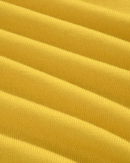 Aimé Leon Dore New - Merino Wool Knit Cycling Polo Empire yellow