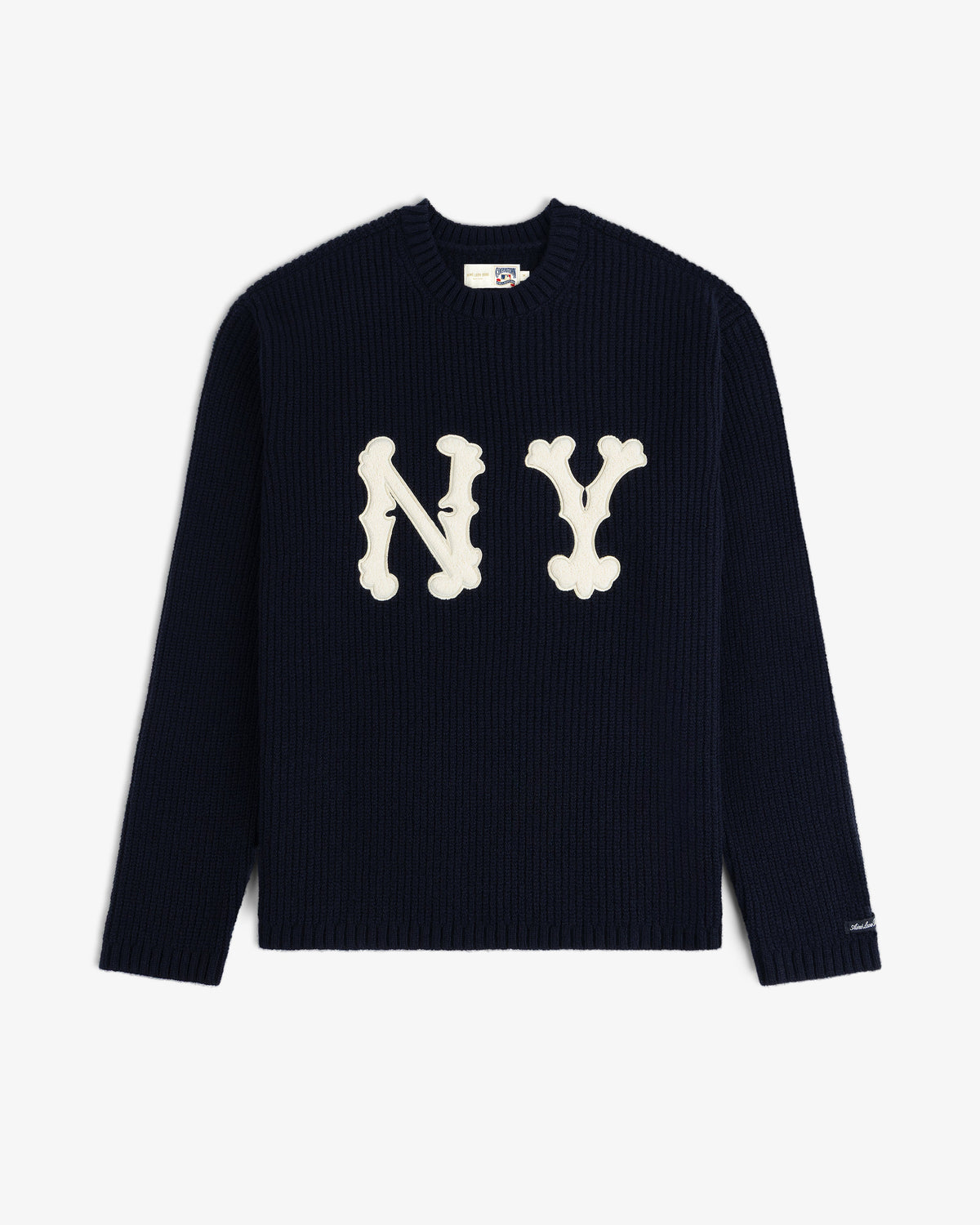 Aimé Leon Dore Customer Favorite - NY Highlanders Ribbed Wool Crewneck Sweater Evening blue