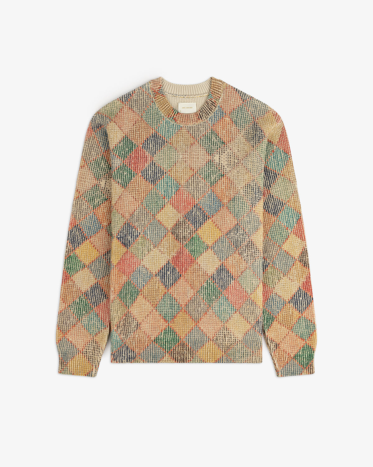Aimé Leon Dore New - Kilim Argyle Crewneck Sweater Evening blue