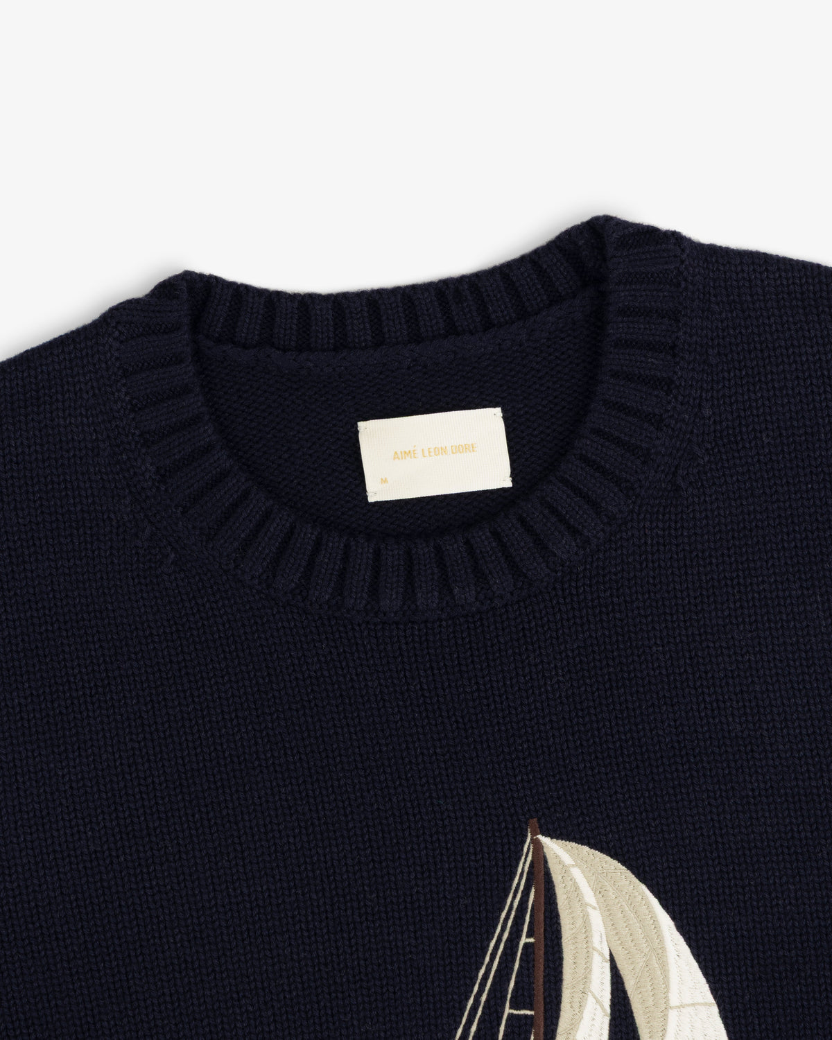 Aimé Leon Dore Quality - Regatta Embroidered Crewneck Sweater Navy blazer