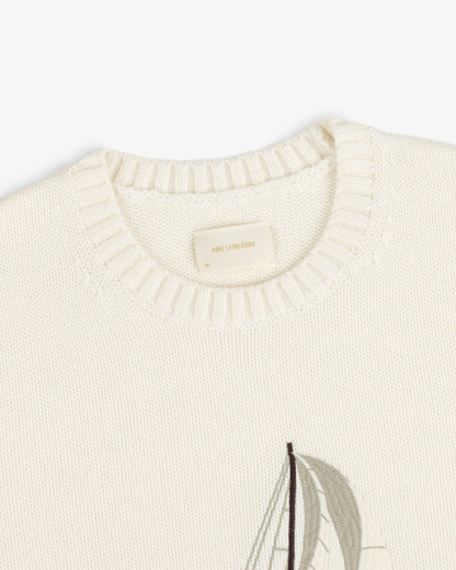 Aimé Leon Dore Smart Buy - Regatta Embroidered Crewneck Sweater Pristine