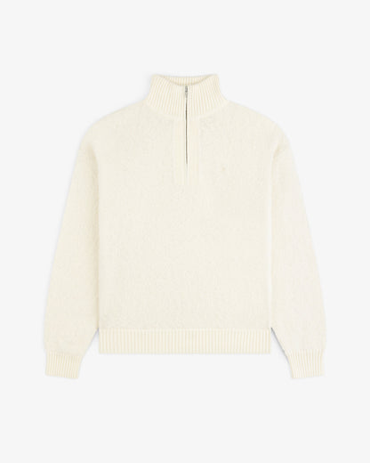 Aimé Leon Dore Special Offer - Alpaca Wool Quarter Zip Sweater Coconut milk