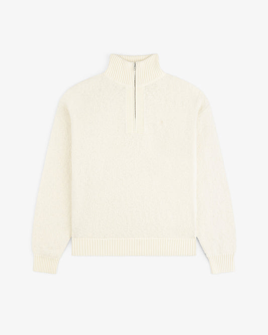 Aimé Leon Dore Special Offer - Alpaca Wool Quarter Zip Sweater Coconut milk
