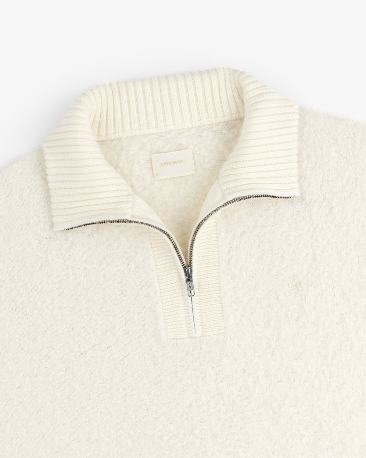 Aimé Leon Dore Special Offer - Alpaca Wool Quarter Zip Sweater Coconut milk
