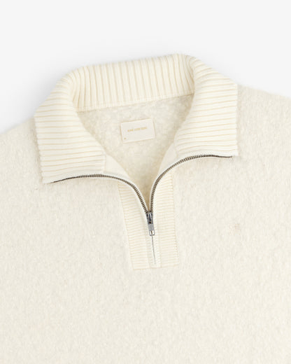 Aimé Leon Dore Special Offer - Alpaca Wool Quarter Zip Sweater Coconut milk