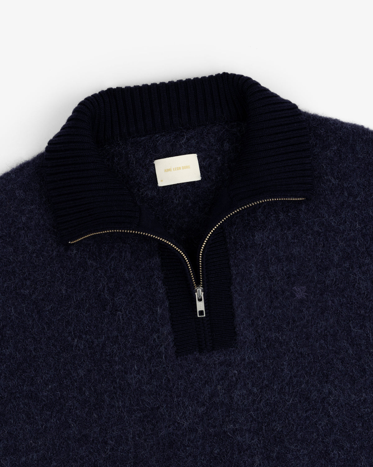 Aimé Leon Dore Trending - Alpaca Wool Quarter Zip Sweater Navy blazer