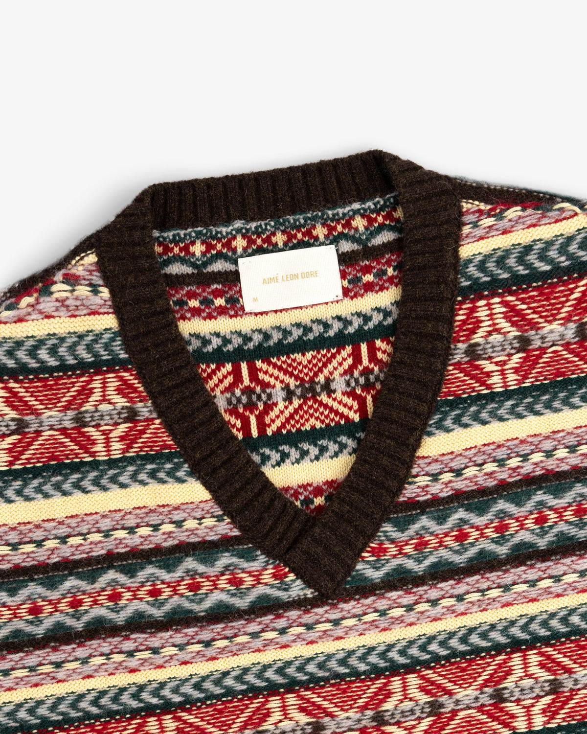 Aimé Leon Dore Latest - Fair Isle V-Neck Sweater Evening blue