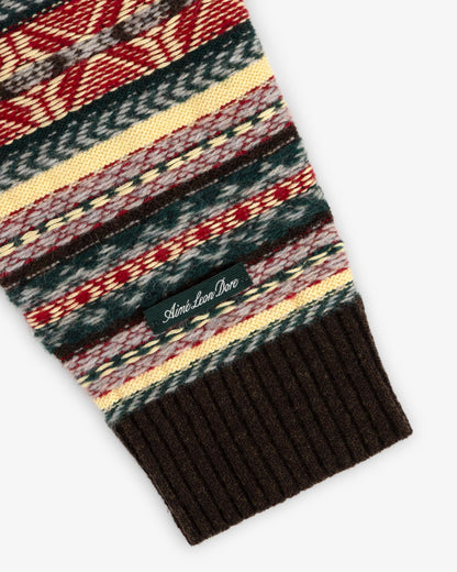 Aimé Leon Dore Latest - Fair Isle V-Neck Sweater Evening blue