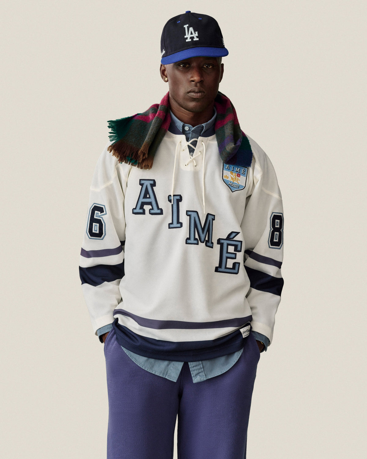 Aimé Leon Dore Hot Sale - Stone Washed Marina Sweatpants Crown blue