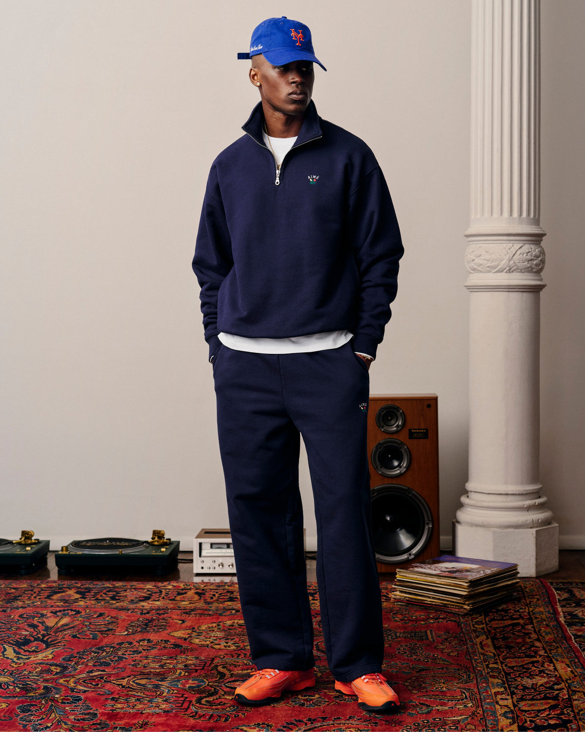 Aimé Leon Dore Discount - Crest Sweatpants Navy blazer