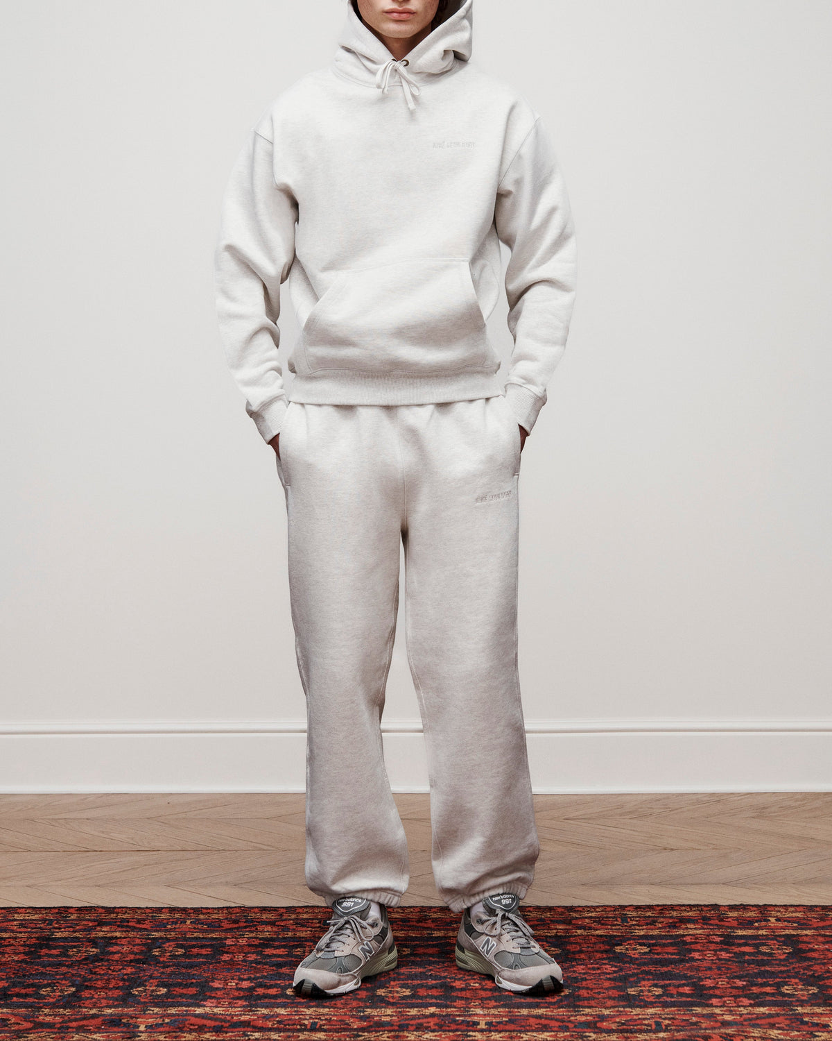 Aimé Leon Dore Signature - Tonal Logo Sweatpants Oatmeal