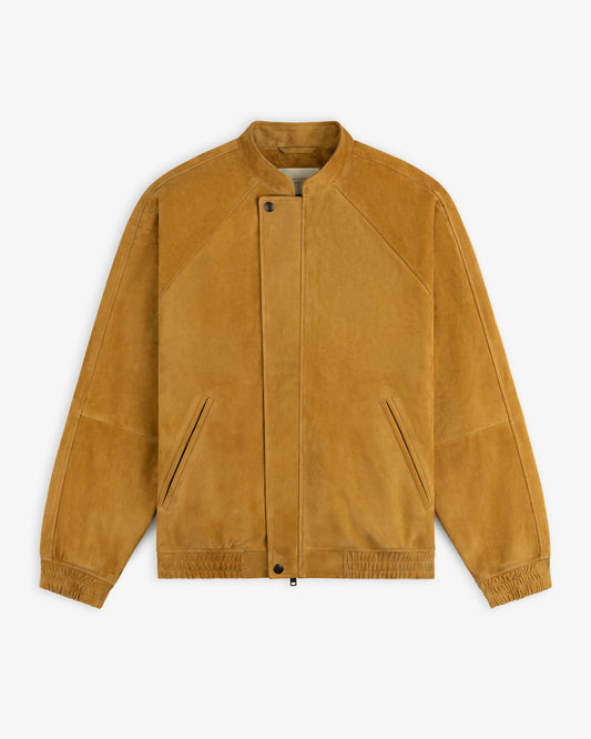 Aimé Leon Dore Everyday - Suede Cafe Racer Jacket Evening blue