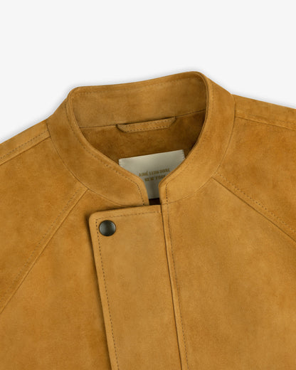 Aimé Leon Dore Everyday - Suede Cafe Racer Jacket Evening blue