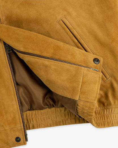 Aimé Leon Dore Everyday - Suede Cafe Racer Jacket Evening blue
